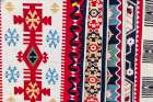 Romania. Traditional textile, woven designs on cloth. Abstract Art Print